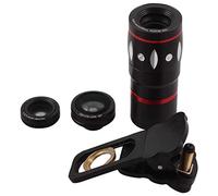 N/A 4 in 1 10x teleobiettivo 180 gradi Fish Eye 0.67X grandangolare Macro per telefono cellulare