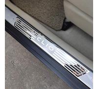 N/A 4 Pezzi Soglia Porta Battitacco, per Renault Clio IV Clio 4 2014-2020 Auto Pedale Calci Scuff Benvenuto Threshold Bar Striscia Protezione Accessori Decorativi, Acciaio Inossidabile