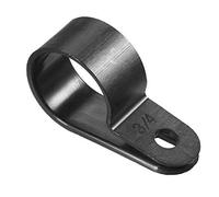 N/A - 50 Clip in Nylon R-Type Cable Clamp Organizer Cord Clips for Wire Management 19,4 mm Black CC-5