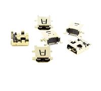 N/A 6 connettori Mini USB Femmina 8 Pin 180 Gradi SMD SMT Jack Socket Gold Tone