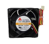 N / A Cooler Fan for Y.S. Tech 80mm x 32mm High Airflow Server Fan 47 CFM 3 Pin Dual Ball FD128032HB DC12 0.37A