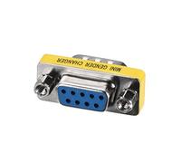 N/A DB9 VGA Gender Changer 9 Pin Femmina a Maschio 2 File, Mini Gender Changer Accoppier, Adattatore Connettore per Applicazioni Serie Blu Confezione da 5