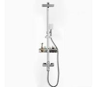 N/A Set rubinetto doccia a tripla funzione, sistema in acciaio inox 304 con beccuccio for vasca, for, miscelatore a parete maniglia singola, nichel spazzolato