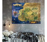 N / A Stampe decorative su tela La Ruota del Tempo Mappa Poster Stampe La Mappa Wall Art Quadro su Tela L'Occhio del Mondo Stampa Decorazione per la Casa - 60x80 cm
