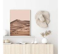 N / A Stampe Decorative su Tela Sahara Desert Landscape Painting Modern Minimalist Wall Art Canvas Print Desert Photography Pictures Bedroom Living Room Decor-50x70cm