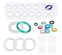 N\A Woohome 15 Pz Stampo in Resina Stampi Anelli Resina Stampo per Bracciale in Resina Silicone per Gioielli in Resina, Bracciale ad Anello Fai da Te, Resina Epossidica