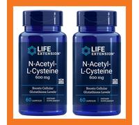 N-acetil-L-cisteina 60/120/180 Vcaps 600 mg, Life Extension, Glutatione Level