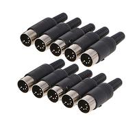 N+B 10 PZ Spina DIN a 5 Pin, Connettore Maschio Jack per Tastiera Controller Cavo Adattatore Connettore Spine Connettori Jack con Manico in Plastica Presa Prolunga Convertitore Spina Jack