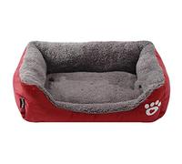 N-B - Cuccia per animali domestici, con impronte di colore caramella, Adatta per Cane e Gatto, Tessuto con Strato Impermeabile, Tessuto, S