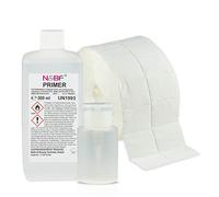 N&BF Primer Set 500 ML + Dispenser Bottiglia + 1000 Cellulose Pads (2 rotoli da 500 pezzi) - Ultrabond - Primer per unghie in gel - agente adesivo (bianco 150)