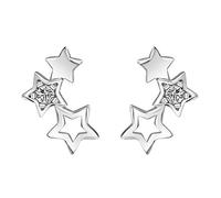 N-brand Pulabo, orecchini da donna placcati in argento, a forma di stella cava, ideale come regalo, molto pratico e popolare