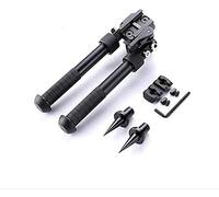 N/C Bipiede tattico da Caccia da 6,5-9 Pollici, bipiede Pieghevole e Regolabile, Montaggio Leva QD CNC, Adattatore Rotante a 360 Gradi con Chiodi bipiede e Montaggio su Guida Picatinny Keymod