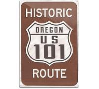 N cartello stradale storico dell'Oregon Highway 101, 8x12 pollici, Tinsigneua45796