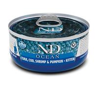 Farmina N&D Ocean Feline Umido 80 gr: Merluzzo, Gamberetti, Tonno e Zucca