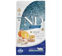 Farmina N&D Ocean Feline Adult Merluzzo Farro e Arancia 1,5 kg - Croccantini per gatti - 1° ORDINE? scegli lo sconto BZR5 / BZR20 + 200 punti fedeltà
