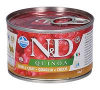 N&D Quinoa Canine Skin&coat Quail - Mini Wet Food 140 g Mangime