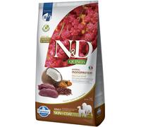 Farmina N&D Quinoa Skin&Coat Adult Medium/Maxi Cervo e Cocco 7 kg - Croccantini per cani - 1° ORDINE? scegli lo sconto BZR5 / BZR20 + 200 punti fedeltà