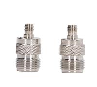N Female to SMA Female RF Adapter | 0-6GHz 50 Ohm Coaxial Connector | Tarnish Protected Copper with Gold Plating/PTFE Insulation | 2 - Pack Home Audio & RF System Accessories