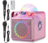 N-Gear Block Party 602 Pink altoparlante Bluetooth portatile, 50 W RMS / 300 W picco, woofer 6" (15 cm), 2 microfoni, luci LED, USB/microSD/AUX, batteria 4-6 h, compatto