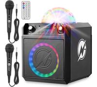 N-Gear Block Party 602 Space Grey altoparlante Bluetooth portatile, 50 W RMS / 300 W picco, woofer 6" (15 cm), 2 microfoni, luci LED, USB/microSD/AUX, batteria 4-6 h, compatto