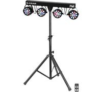 N-Gear PartyBar Five 30 W Set Luci DJ RGB con Stativo e Controllo DMX512