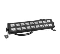 N-Gear UV21 Party Light Barra a Luce Nera Ultravioletta 54W Composta da 18 LED da 3W. Proietta una Luminosità Intensa per far Risaltare Colori Fluorescenti e Dettagli Bianchi.