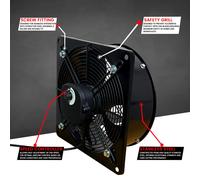 N Industriale Ventilazione Estrattore Metallo Assiale Esausto Aria Ventola