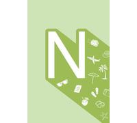 N: Initial Monogram Personal Letter alphabet Journal, Pastel color, Vacay mode on, Personalized Lined Notebook For Kids, Boys and Girls, Men and Women ... Soft Cover Diary, 120 Pages, size 6x9 inch.