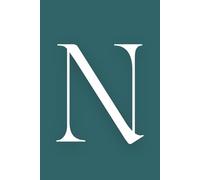 N: Initial Monogram Personal Letter alphabet Journal, Transformative Teal color, Personalized Lined Notebook For Kids, Boys and Girls, Men and Women ... Soft Cover Diary, 120 Pages, size 6x9 inch.