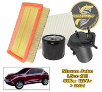 N. Juke 1.5cc dCi Kit 4 Filtri Tagliando Olio Aria Carburante Abitacolo