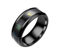 N-K - Anello intelligente in acciaio INOX, con temperatura, cambia colore in base all’umore, unisex, qualità superiore, Acciaio inossidabile