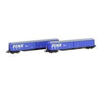 N Kit 2 pz. Vagone a parete scorrevole Habis della Pimk Rail Hobbytrain H23445
