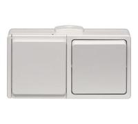 N & L 16047 Combinazione interruttore/prese Completo Da parete Bianco 1 pz.