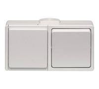 N & L 16047 Combinazione interruttore/prese Completo Da parete Bianco 1 pz.