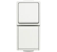 N & L 22534 Combinazione interruttore/prese Completo Da parete Bianco 1 pz.