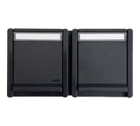 N & L 27652 Presa doppia Completo Da parete Nero 1 pz.