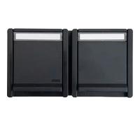N & L 27652 Presa doppia Completo Da parete Nero 1 pz.