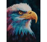 N.LANSHAN 11CT Animale Diy Kits De Bordado Punto Cruz Aquila Fantastica Kit Punto Croce Contato Per Adulti Principianti,Timbrato Modelli Stampati Set Ricamo Per Decorazione Arte Murale 40x50cm