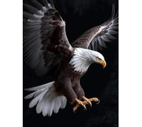 N.LANSHAN 11CT Animale Diy Kits De Bordado Punto Cruz Ritratto Di Aquila Kit Punto Croce Timbrato,Set Ricamo Fai Da Te Mano Arte Per Principianti Adulti 50x70cm