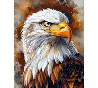 N.LANSHAN 11CT Animale Diy Ricamo Punto Croce Set Ritratto Di Aquila Kit Punto Croce Stampato,Timbrato Ricamo Set Per Adulti Embroidery Art Decorazione Casa 40x50cm