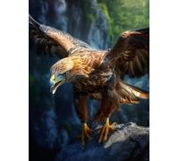 N.LANSHAN 11CT Animale Kit Punto A Croce Aquila Di Montagna Kit Schemi Punto Croce Set Ricamo Stampato,Artigianato Ricamo Arte Per Arredamento Casa 40x50cm