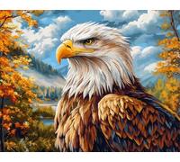 N.LANSHAN 11CT Animale Kit Punto Croce Ricamo Aquila Dei Cartoni Animati Kit Ricamo Fai Da Te Timbrato Per Adulti Principianti Progetti Punto Croce Ricamo Fatto A Mano 50x70cm