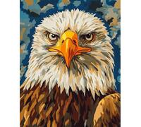 N.LANSHAN 11CT Animale Kit Punto Croce Ricamo Aquila Dei Cartoni Animati Kit Ricamo Punto Croce Contato Timbrato Tessuto Ricamo Artigianato Set Per Decorare La Casa 40x50cm