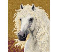 N.LANSHAN Diy Kit Per Fare Tappeti A Mano Animale Equino Kit Per Tappeti Con Gancio，Kits Per Arazzo Fai Da Te，Ricamo All'Uncinetto，Decorazioni Per La Casa 39x55in