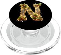 N Lettera Luci di Natale Decorazione Agrifoglio PopSockets PopGrip per MagSafe
