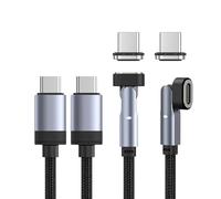 N. NETDOT 100W Cavo Magnetico,Ricarica Rapida e Trasferimento Dati per Smartphone USB-C (1m/2 pack nero)