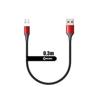N. NETDOT 10th Generazione Cavo Magnetico,Ricarica Rapida e Trasferimento Dati per Smartphone USB-C (0.3 Meters/1 pack rosso)