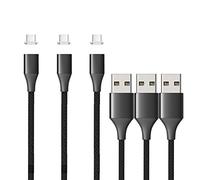 N. NETDOT 10th Generazione Cavo Magnetico,Ricarica Rapida e Trasferimento Dati per Smartphone USB-C (2m/3 pack nero)