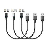 N. NETDOT 12th Generazione Cavo Magnetico,Ricarica Rapida e Trasferimento Dati per Smartphone Micro-USB/USB-C - 0.3m