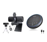 N newline Kit Videoconferenza Professionale - Webcam 4K con Microfoni a Cancellazione del Rumore + Altoparlante Conferenze Bluetooth USB, Audio a 360°, per PC e Home Office